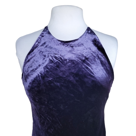 J. Crew | NWT Navy Blue Silk Velvet Lush Halter Slip Evening Dress -Size 6 - Picture 5 of 13